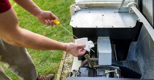 electrician working on generator